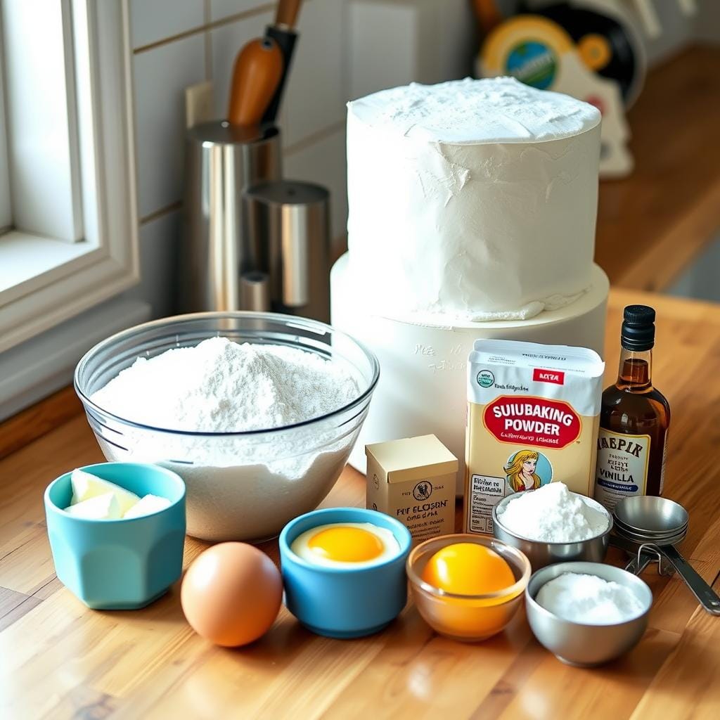 2 tier cake preparation ingredients