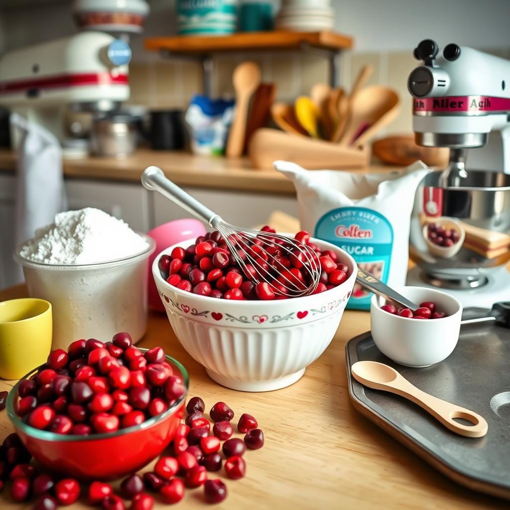 Baking Equipment for Cherry Chip Cake Baking Equipment for Cherry Chip Cake