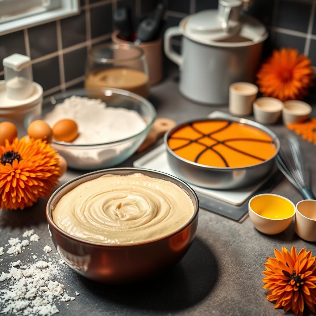 Basketball Cake Baking Process Basketball Cake Baking Process