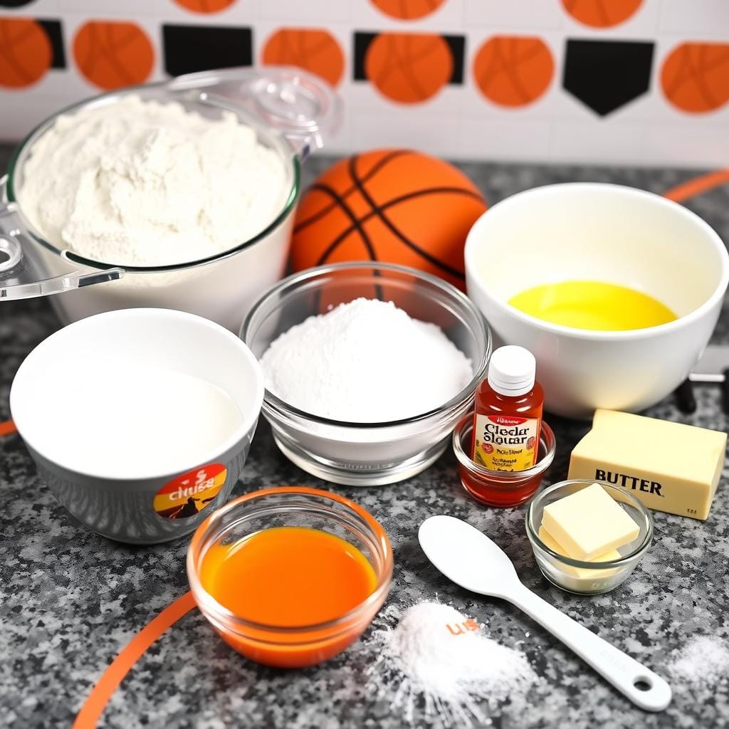 Basketball Cake Ingredients and Tools Basketball Cake Ingredients and Tools