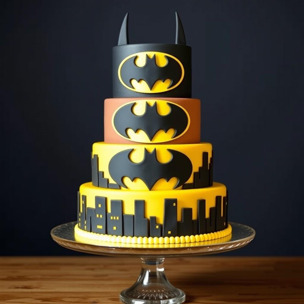 Batman Cake Layers