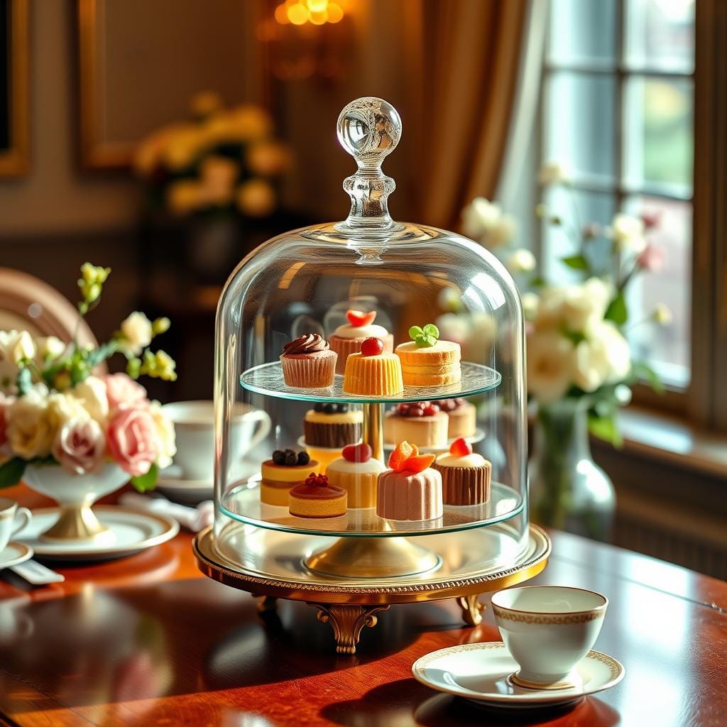 Cake Stand with Protective Dome