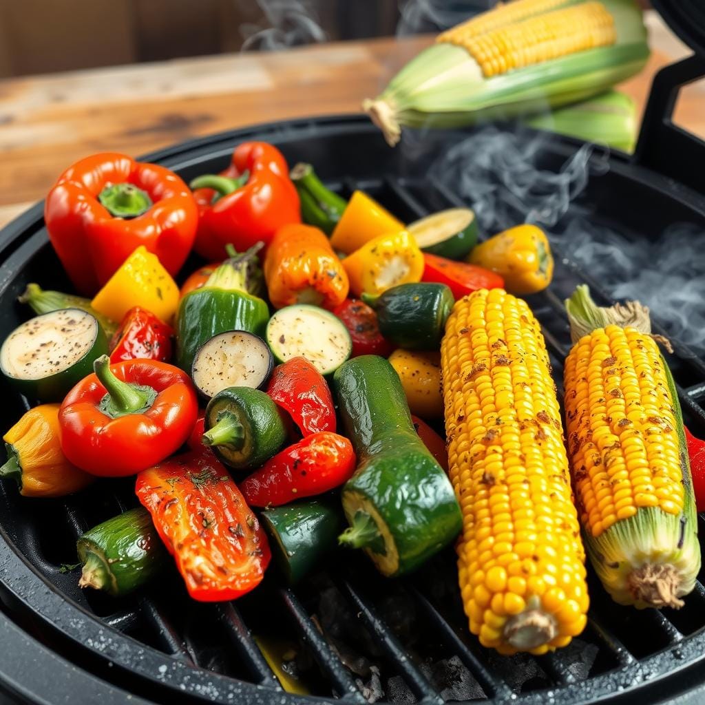 Charcoal Grilled Vegetables Preparation Charcoal Grilled Vegetables Preparation