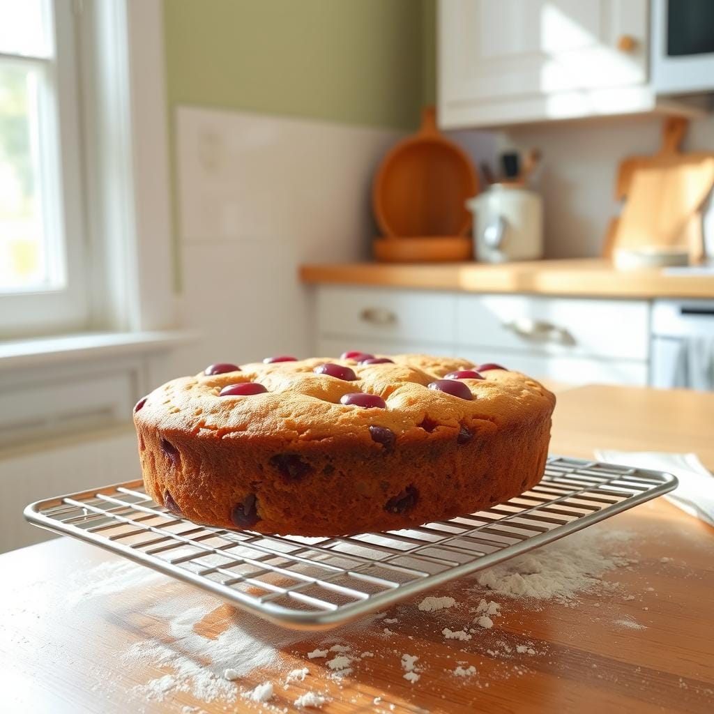 Cherry Chip Cake Cooling Process Cherry Chip Cake Cooling Process