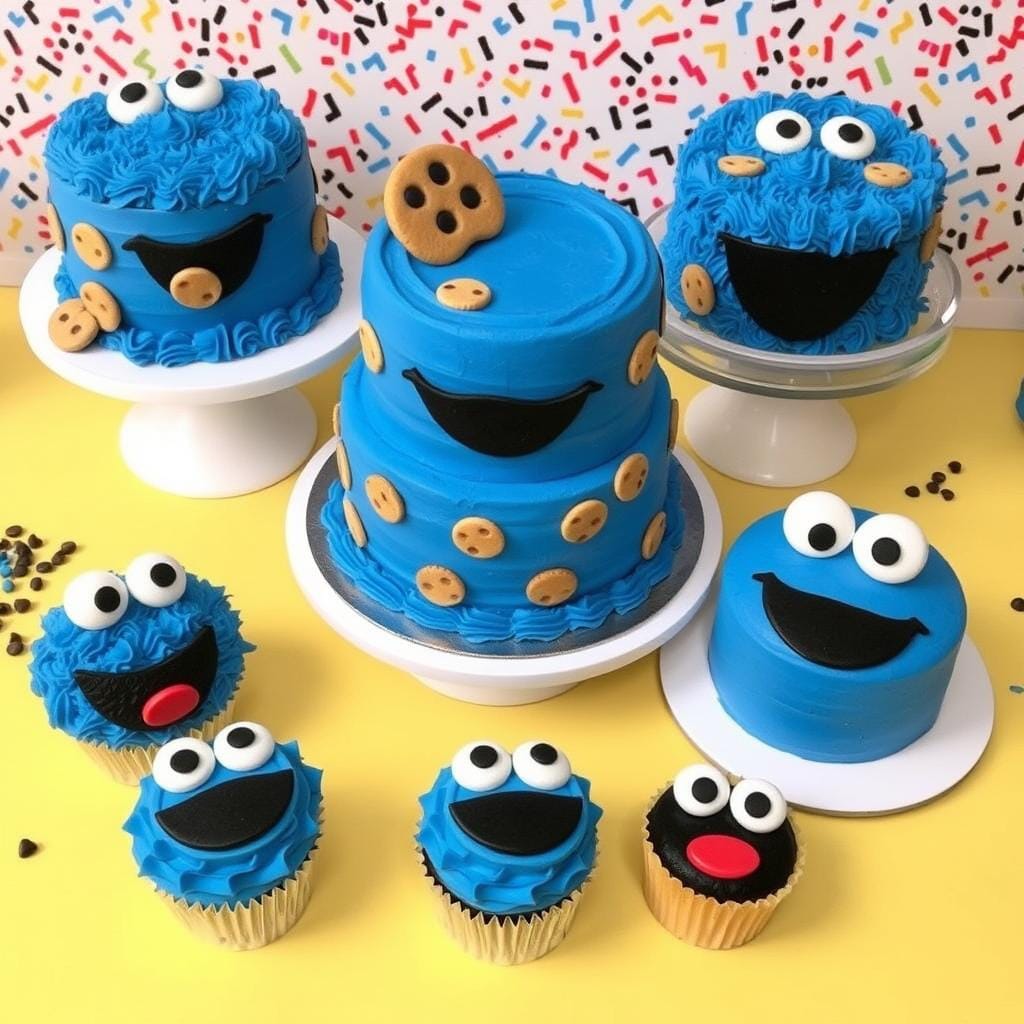 Cookie Monster Cake Variations Cookie Monster Cake Variations