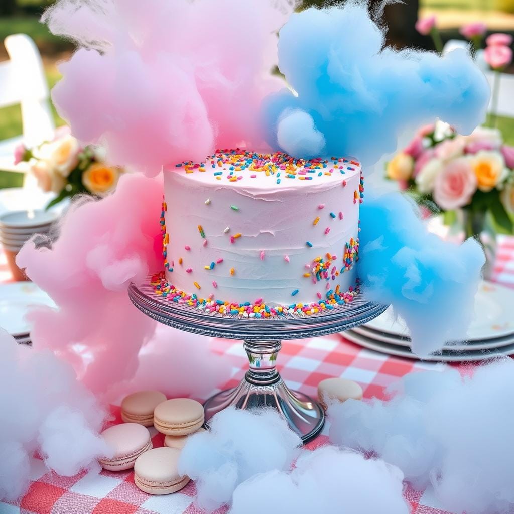 Cotton Candy Cake Serving Cotton Candy Cake Serving