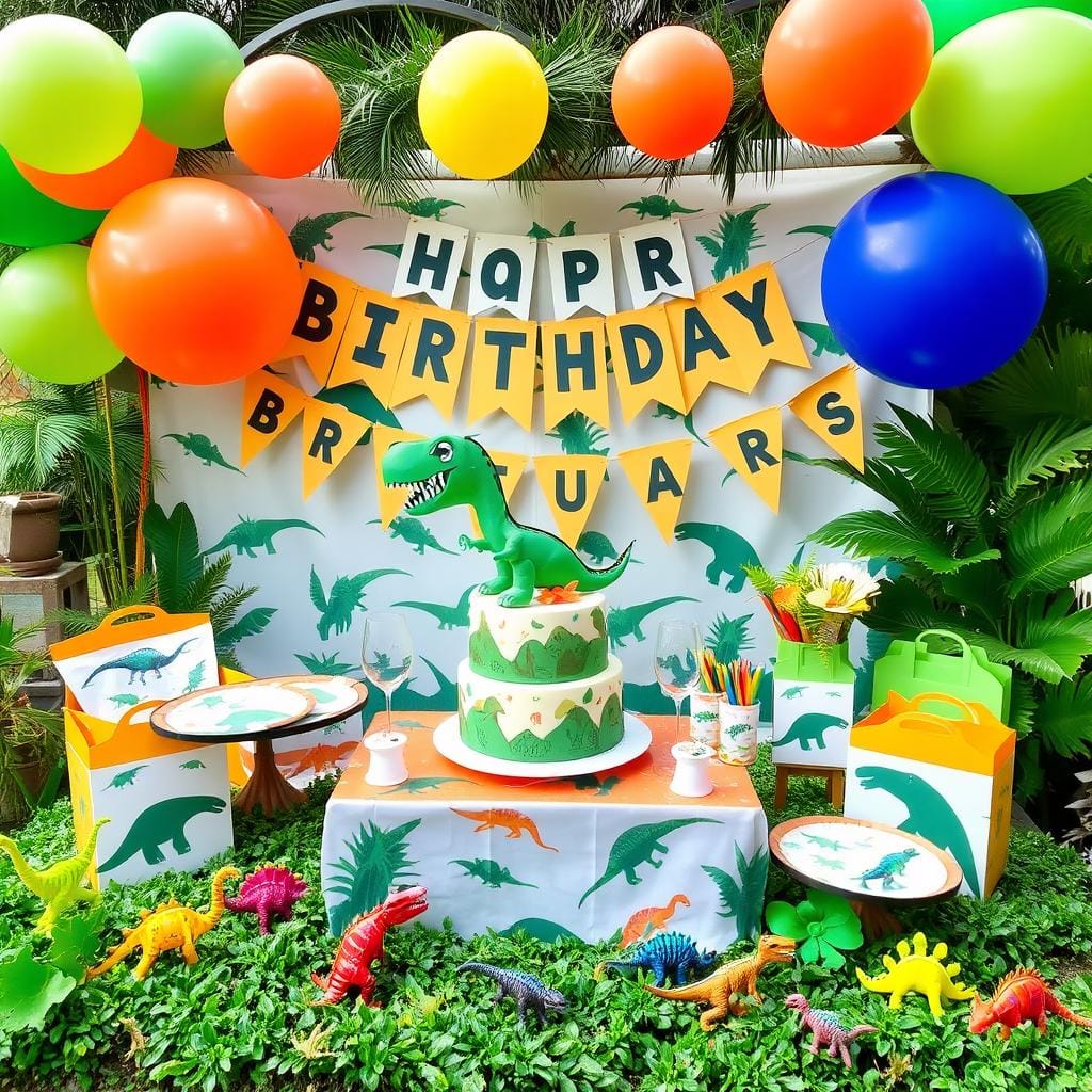 Dinosaur Birthday Party Setup Dinosaur Birthday Party Setup