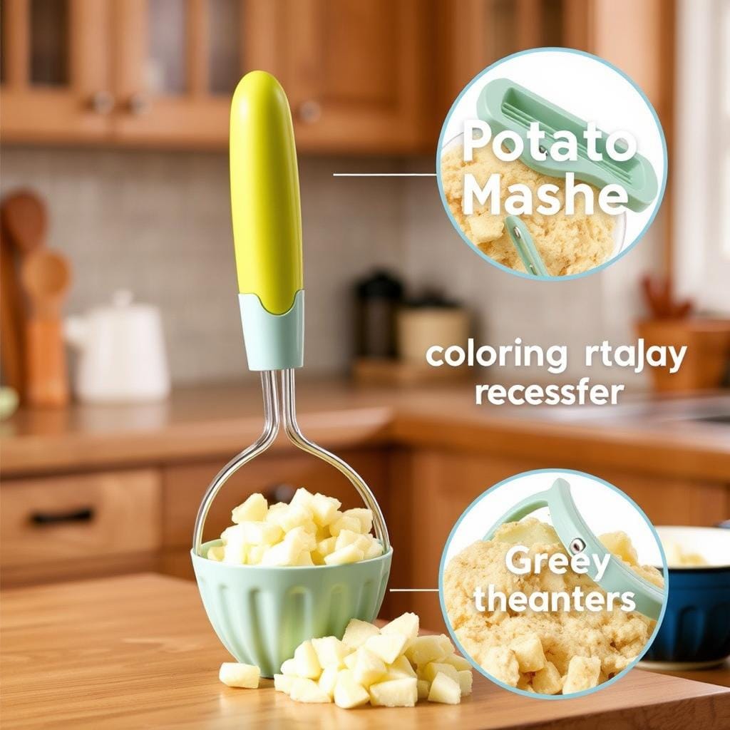 Ergonomic Potato Masher for Seniors