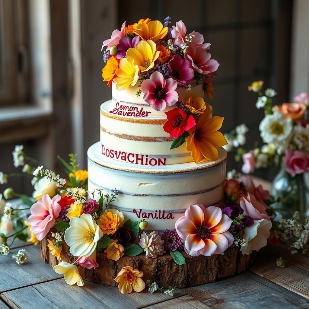 Floral Cake Flavor Combinations Floral Cake Flavor Combinations