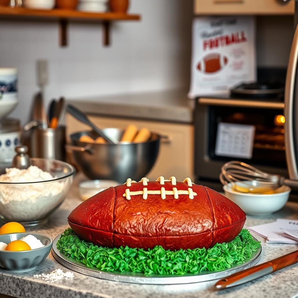 Football Cake Baking Process Football Cake Baking Process