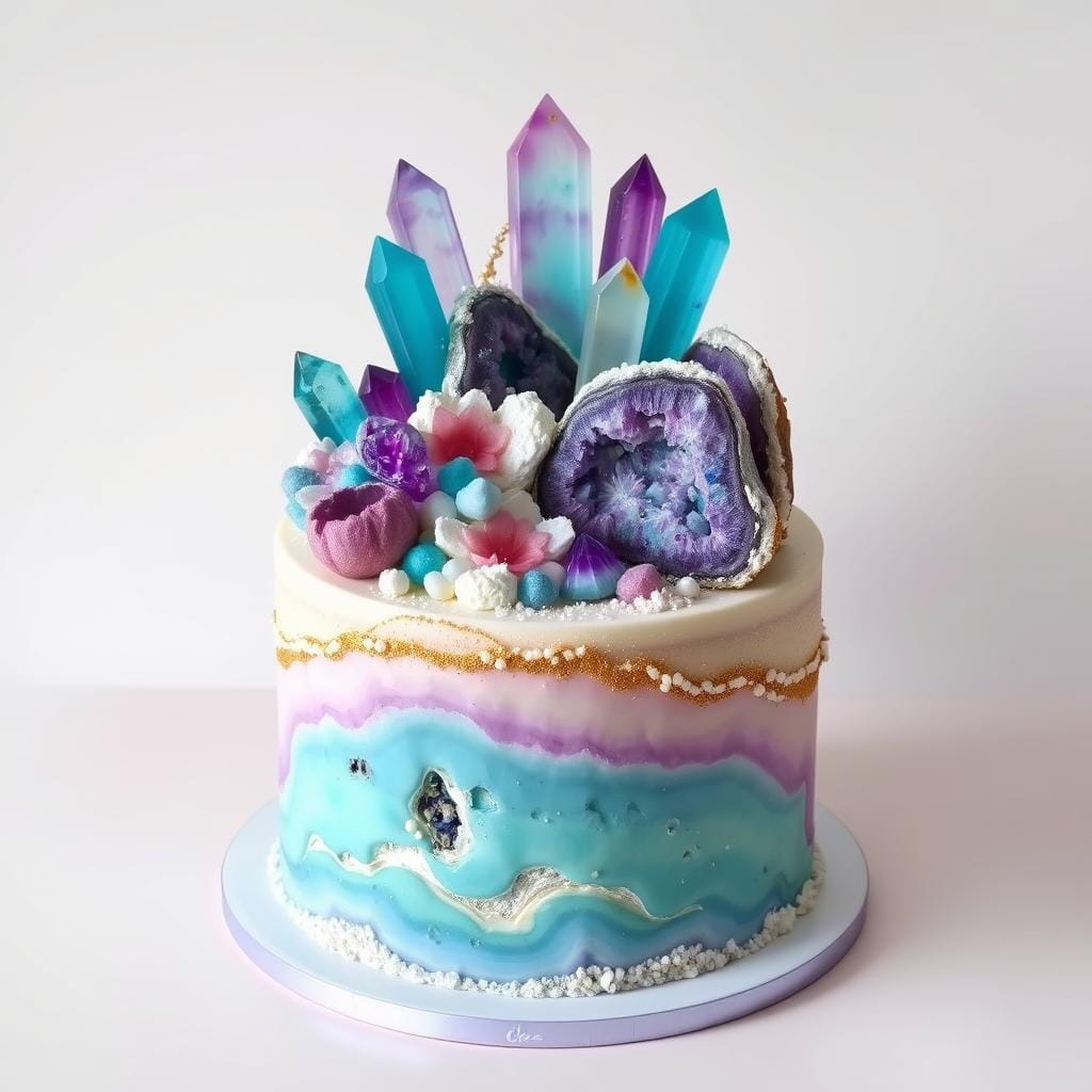 Geode Cake Crystal Decoration Geode Cake Crystal Decoration