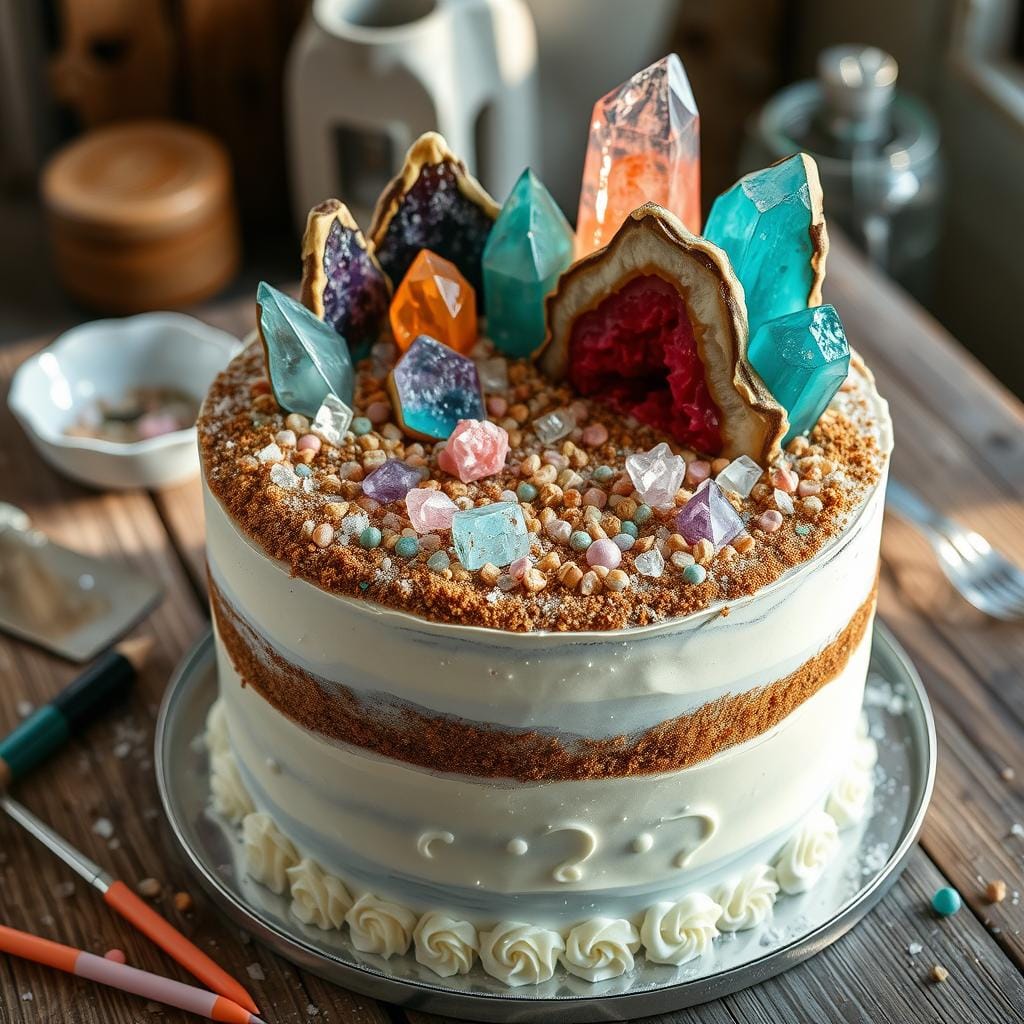 Geode Cake Decorating Process Geode Cake Decorating Process