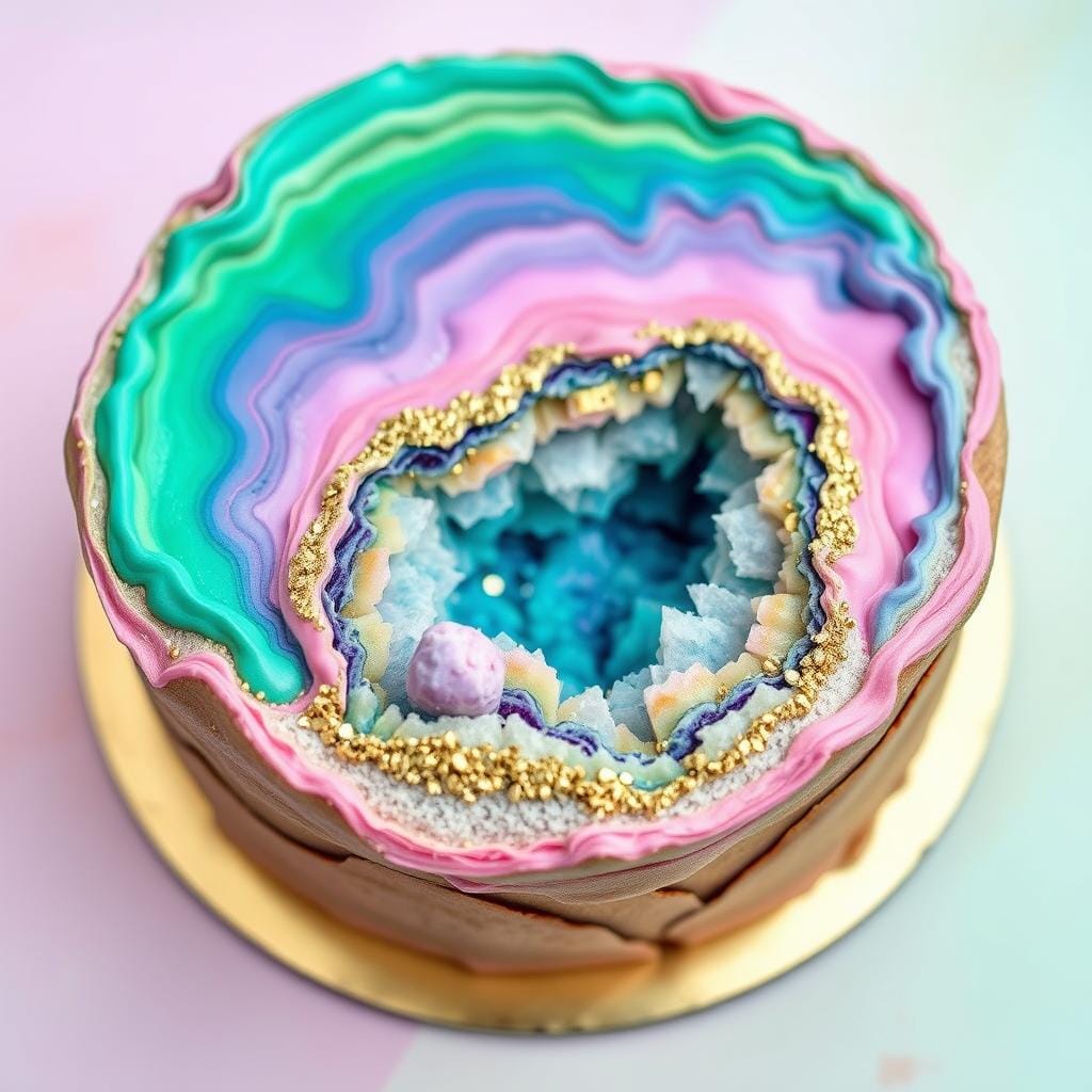 Geode Cake Frosting Technique Geode Cake Frosting Technique