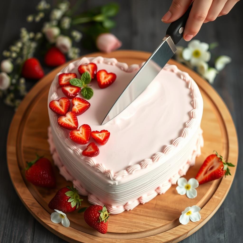 Heart Shaped Cake Cutting Technique