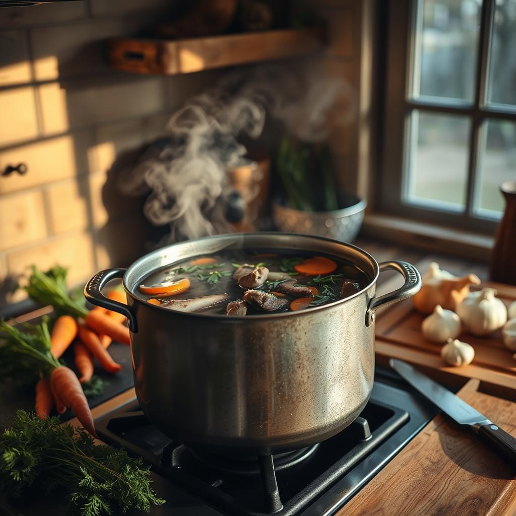Homemade Beef Stock Preparation Homemade Beef Stock Preparation