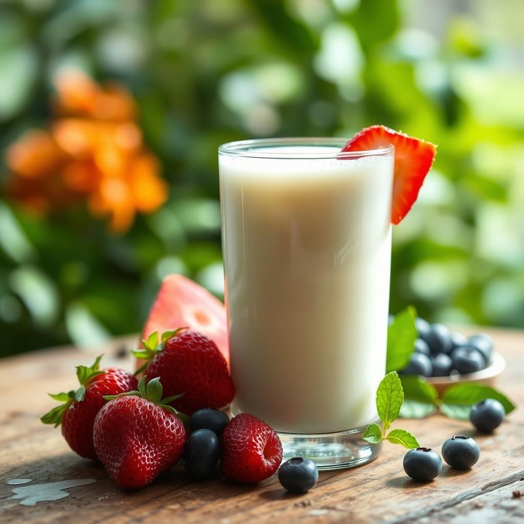 Kefir fermented milk drink