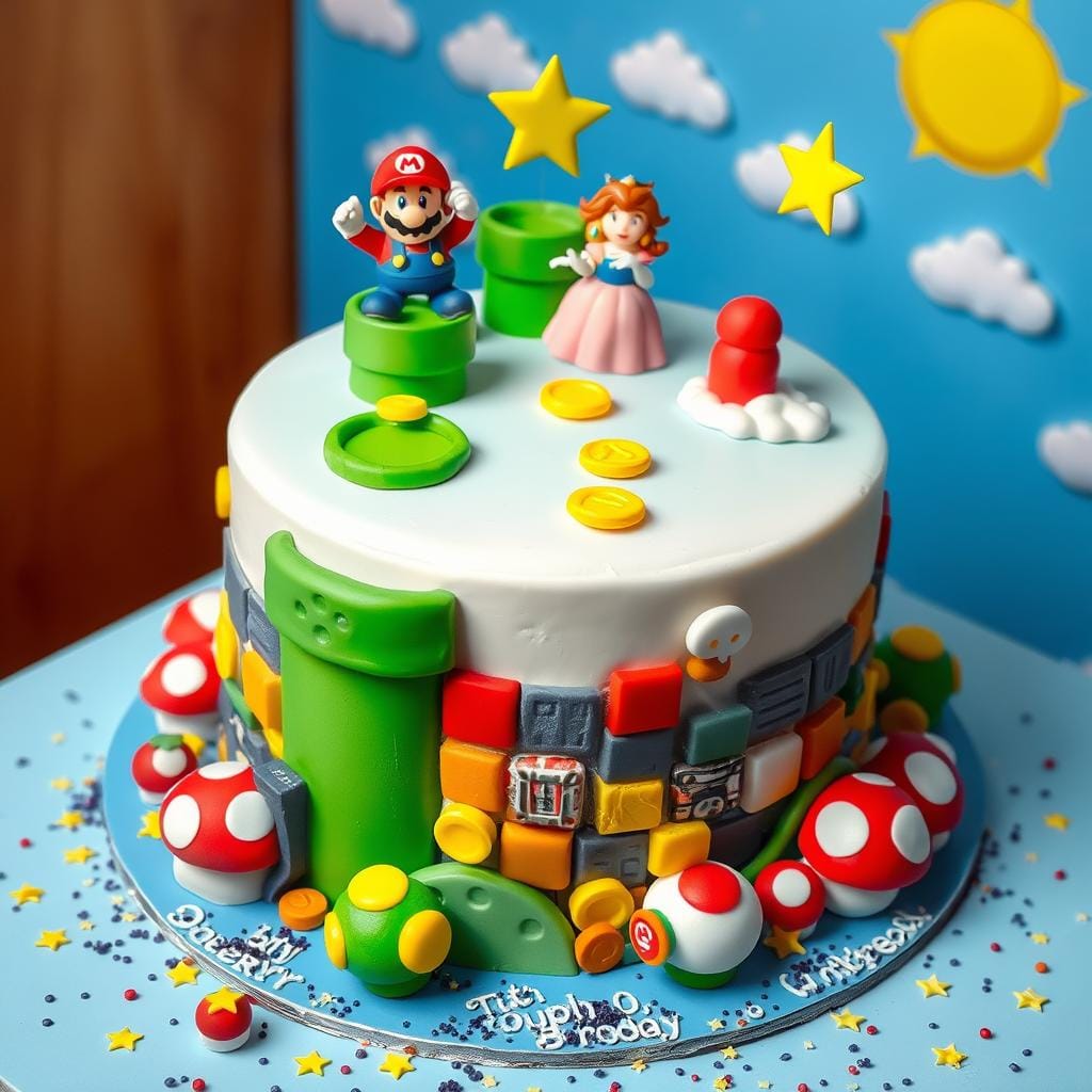 Mario Video Game Cake Scene Mario Video Game Cake Scene