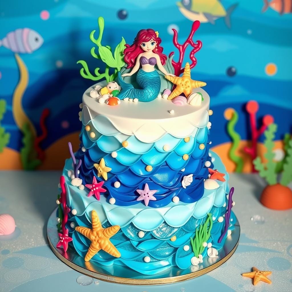 Mermaid Birthday Cake Design Mermaid Birthday Cake Design