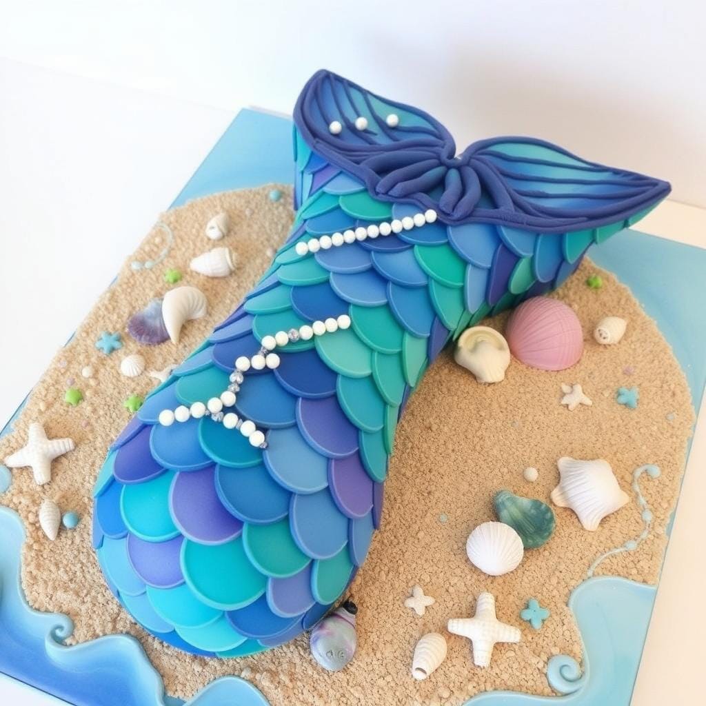 Mermaid cake shape design Mermaid cake shape design