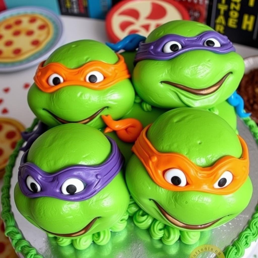 Ninja Turtle Cake Frosting Techniques Ninja Turtle Cake Frosting Techniques