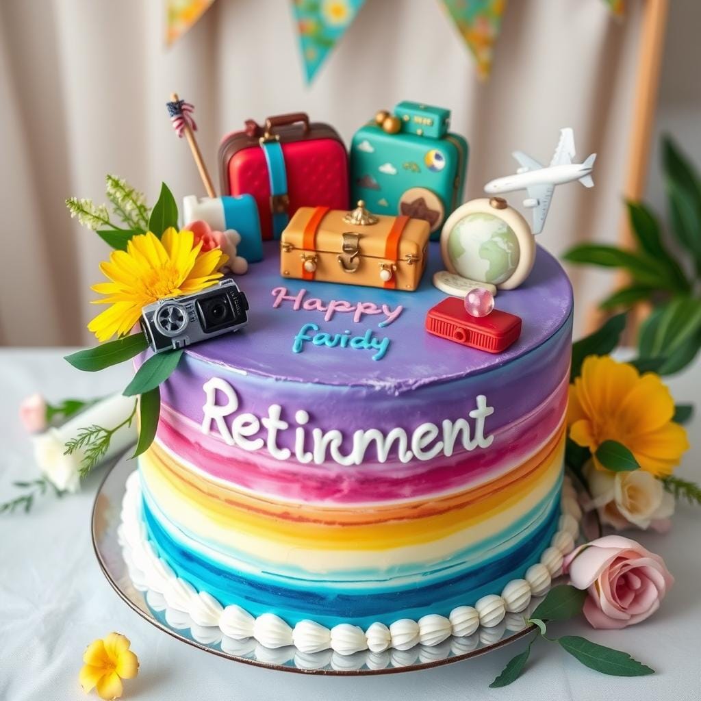 Personalized Retirement Cake Design Personalized Retirement Cake Design