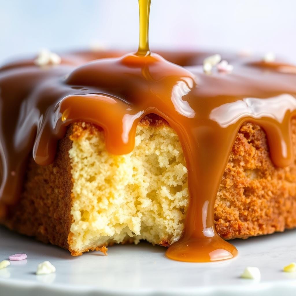Salted Caramel Kentucky Butter Cake Sauce Drizzling