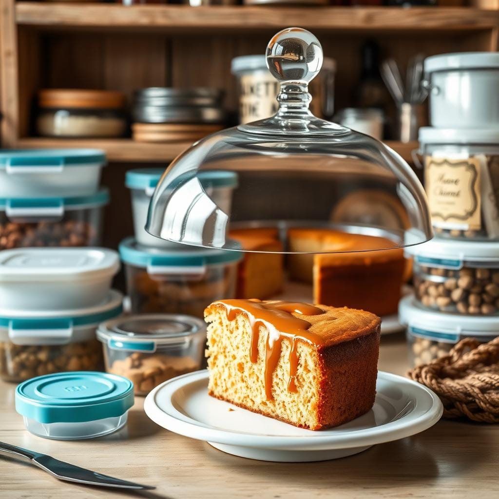 Salted Caramel Kentucky Butter Cake Storage