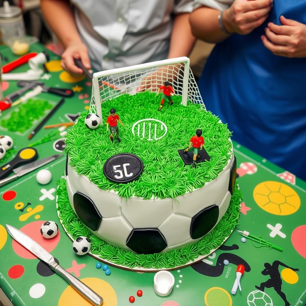 Soccer Cake Assembly Techniques Soccer Cake Assembly Techniques