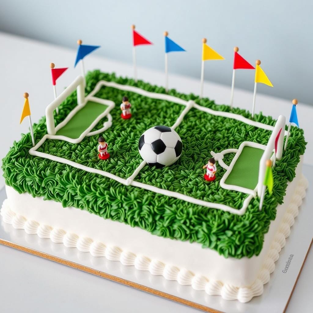 Soccer Cake Field Decoration Soccer Cake Field Decoration