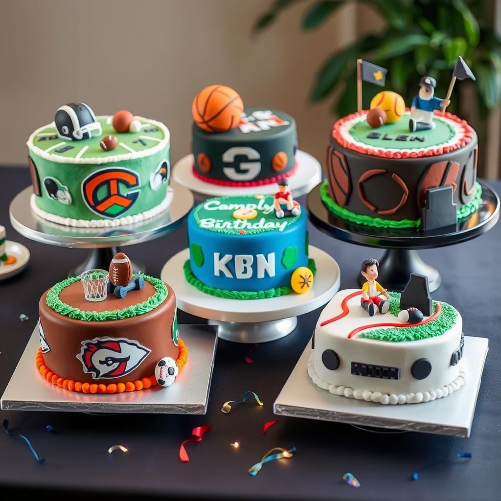 Sports-themed cakes for men's birthdays Sports-themed cakes for men's birthdays