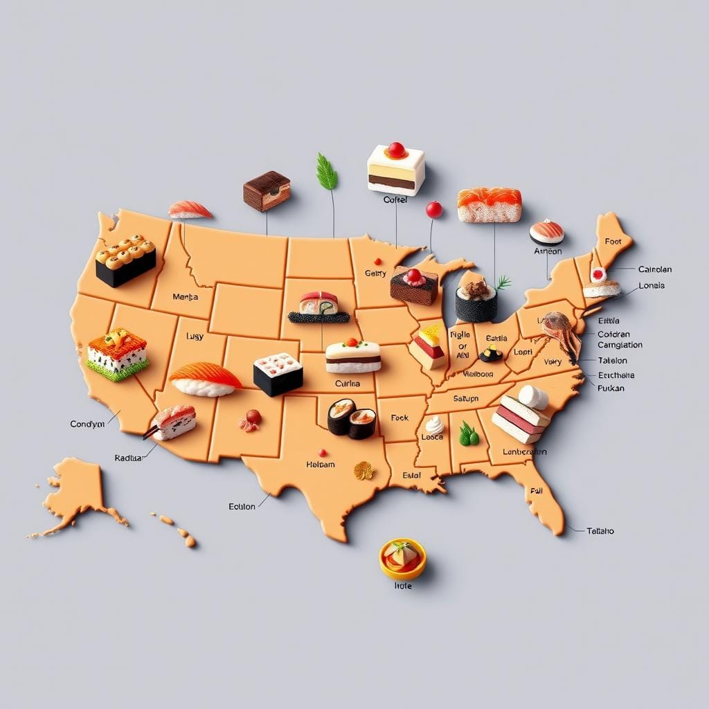 Sushi Cake Locations in the US Sushi Cake Locations in the US