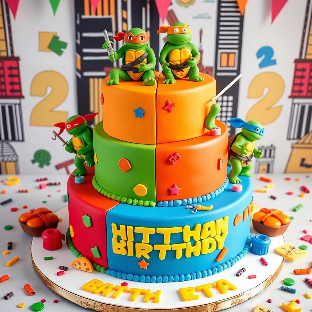 Teenage Mutant Ninja Turtles Birthday Cake Design Teenage Mutant Ninja Turtles Birthday Cake Design