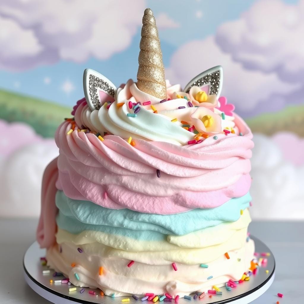 Unicorn Cotton Candy Cake Design Unicorn Cotton Candy Cake Design