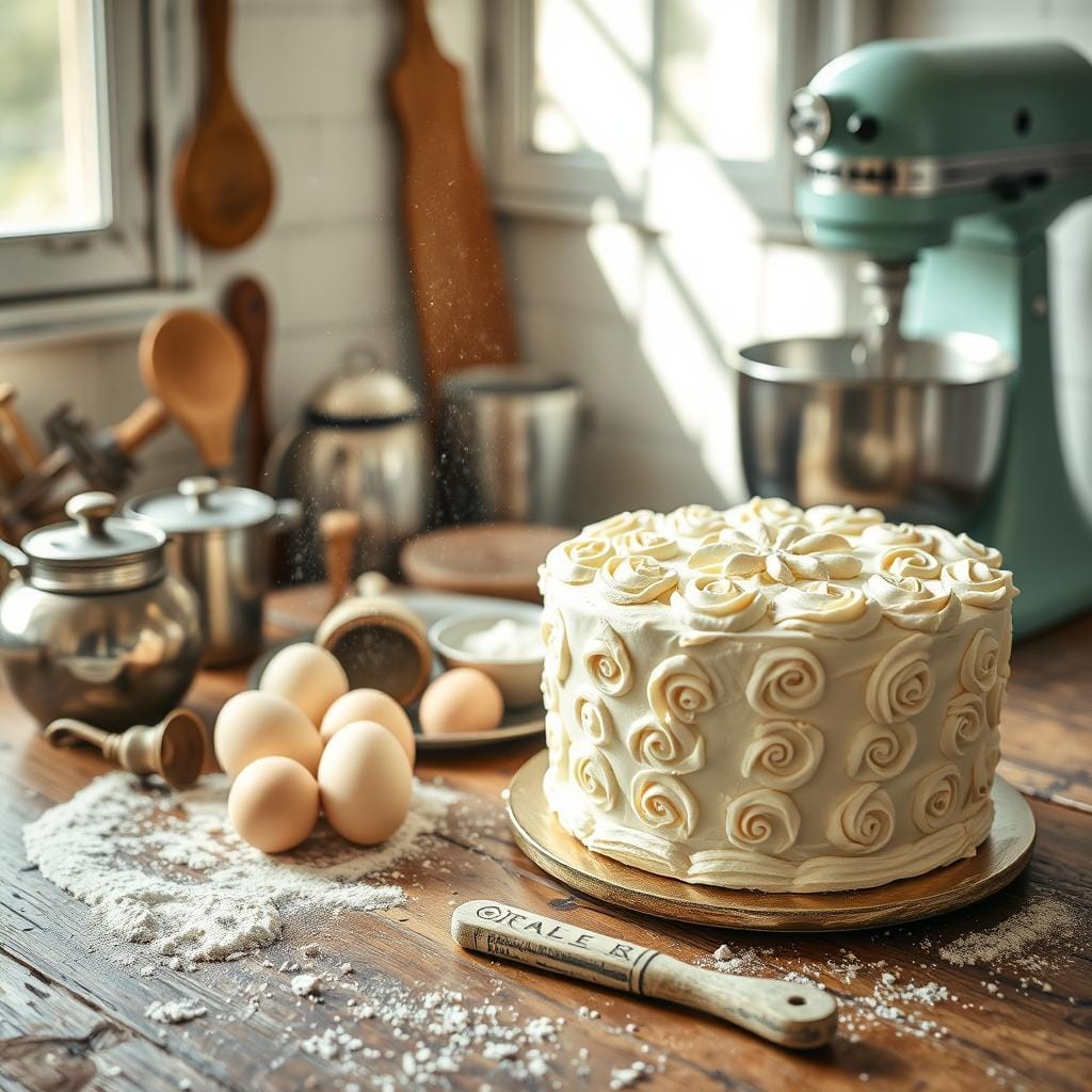 Vintage Cake Baking Process Vintage Cake Baking Process