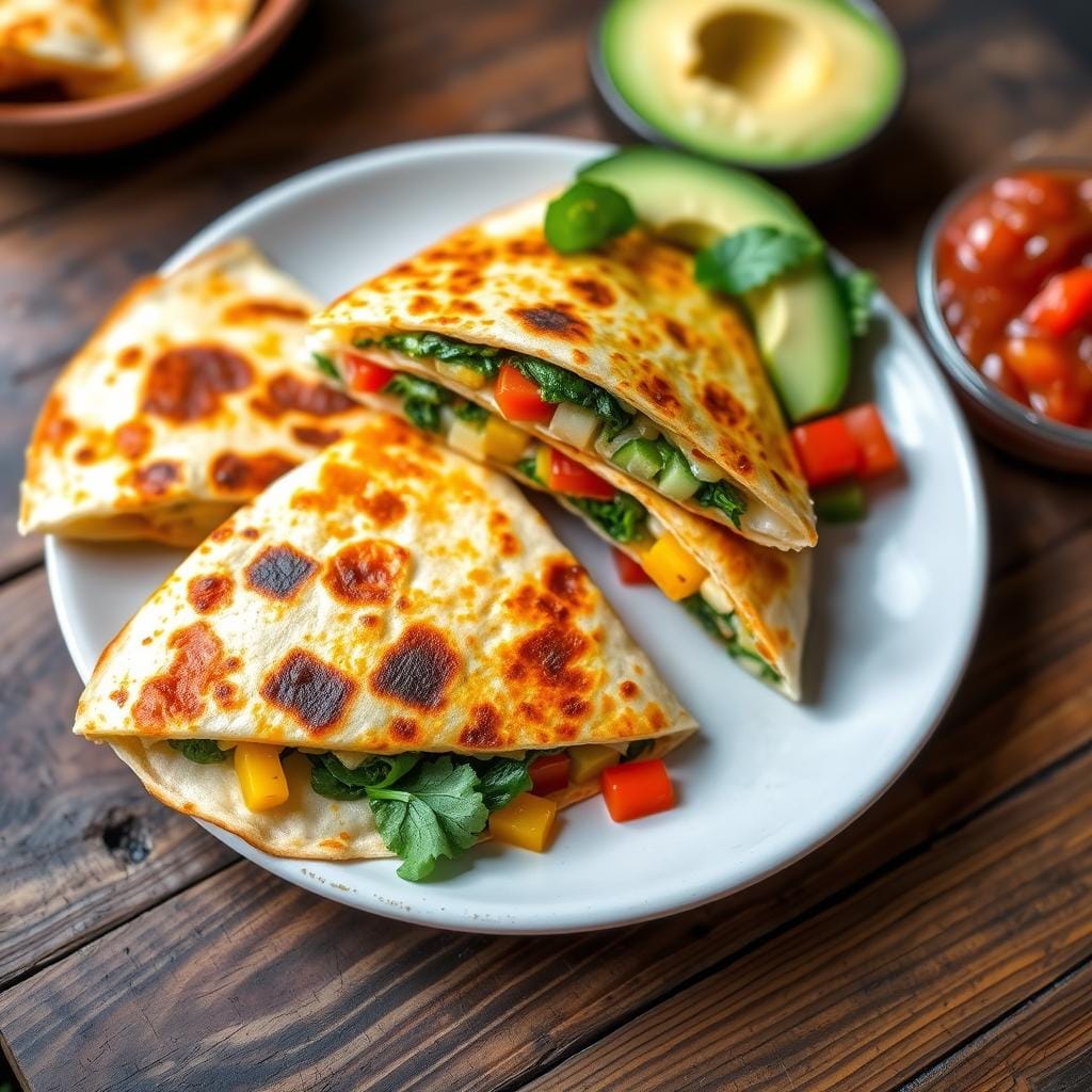 Cheesy Veggie Quesadillas Cheesy Veggie Quesadillas